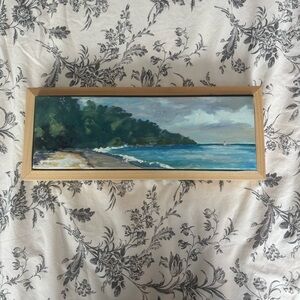 Original Artwork by Artist Susan Kelly Coastal Landscape “Lake Huron” 4”x12”